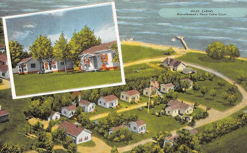 Miles Motor Court (Hiawathaland Motor Court) - Vintage Postcard (newer photo)